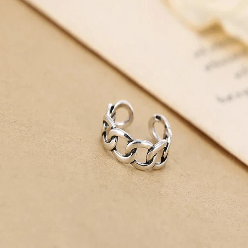 Celtic knot Adjustable Open 925 Sterling Silver Ring