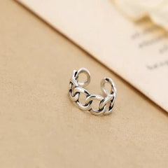 Celtic knot Adjustable Open 925 Sterling Silver Ring