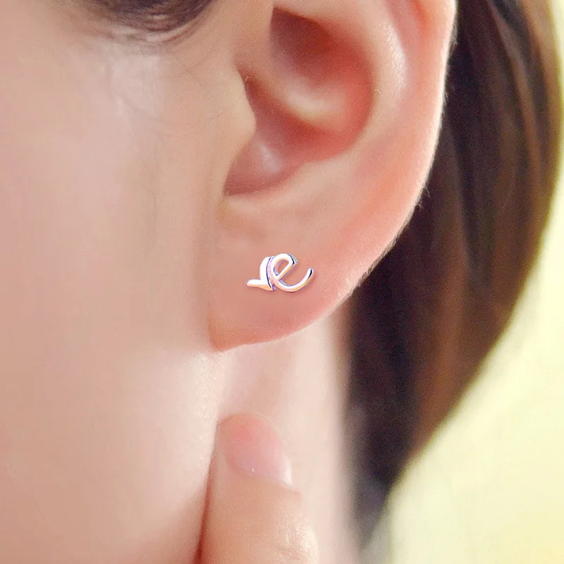 Love letter 925 Sterling Silver Stud Earrings