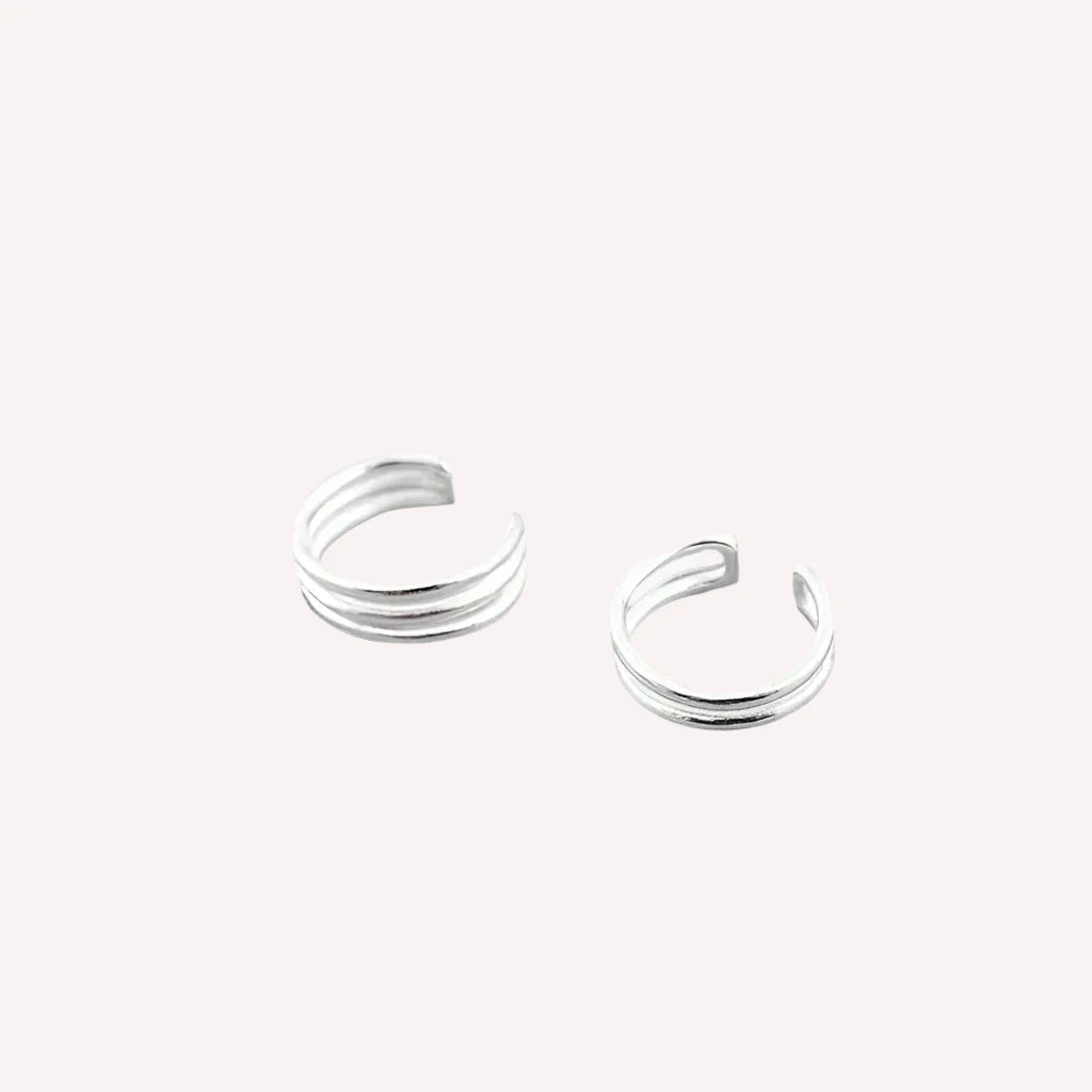 Ear Cuff 925 Sterling Silver Clip Earrings