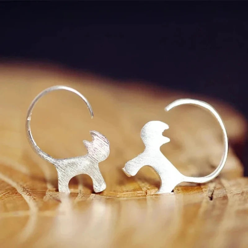 Cat Cuff Without Piercing 925 Sterling Silver Clip Earrings Default Title