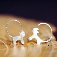 Cat Cuff Without Piercing 925 Sterling Silver Clip Earrings Default Title