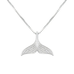 Dolphin Tail Choker 925 Sterling Silver Necklace & Pendant