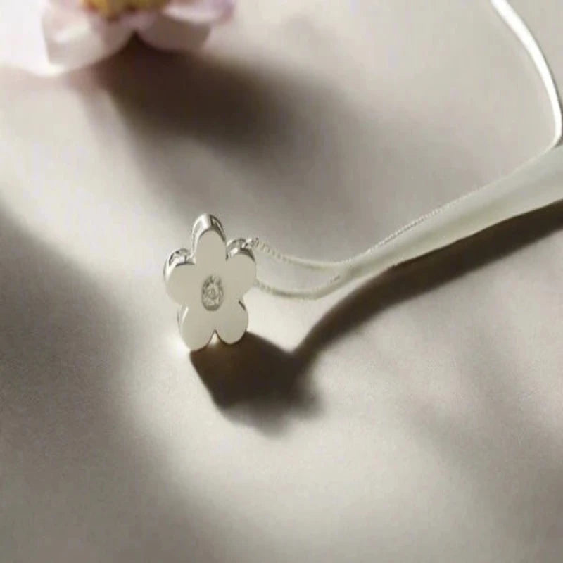 Flower 925 Sterling Silver Necklace & Pendant