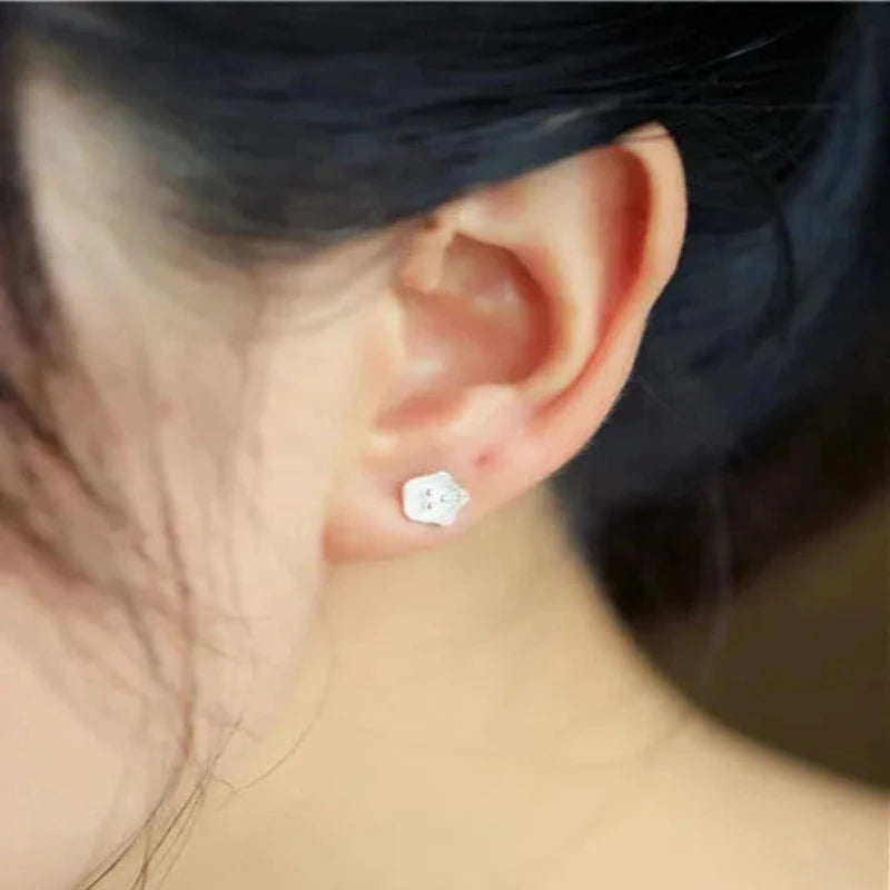 Lotus Flower 925 Sterling Silver Stud Earrings