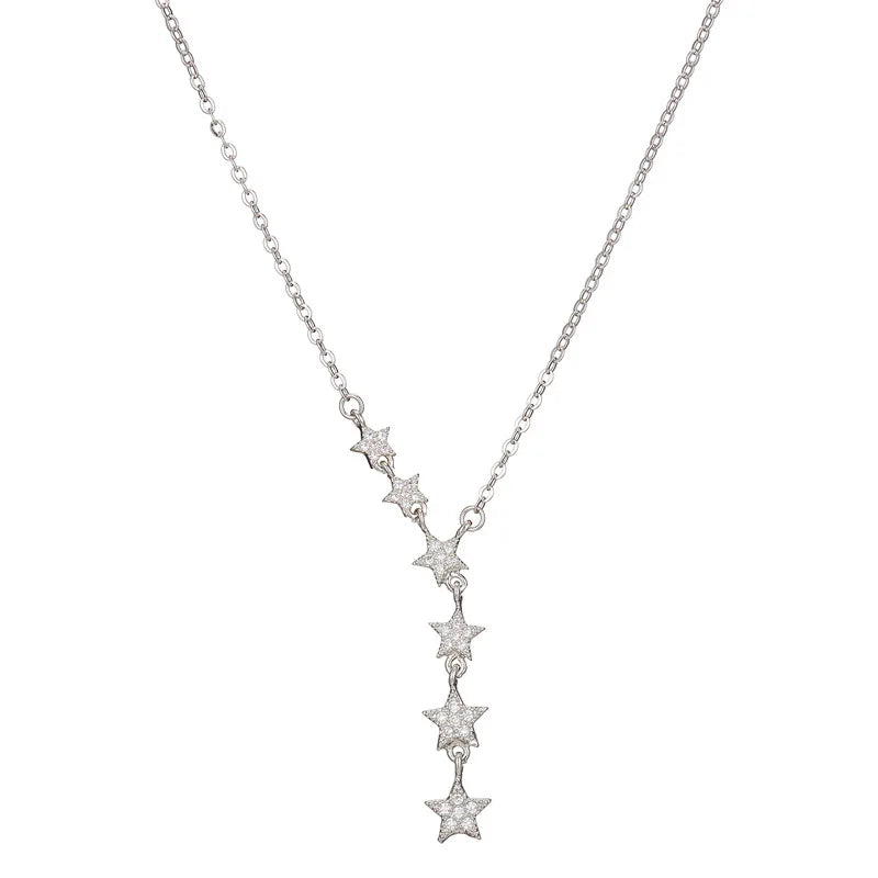 Star Zircon 925 Sterling Silver Necklace
