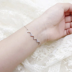 Geometric V Shape 925 Sterling Silver Bracelet 925 Sterling Silver 19cm