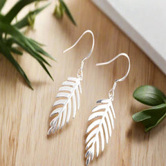 Tassel leaf 925 Sterling Silver Drop Earrings