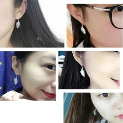 Tassel leaf 925 Sterling Silver Drop Earrings