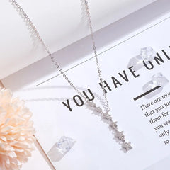 Star Zircon 925 Sterling Silver Necklace