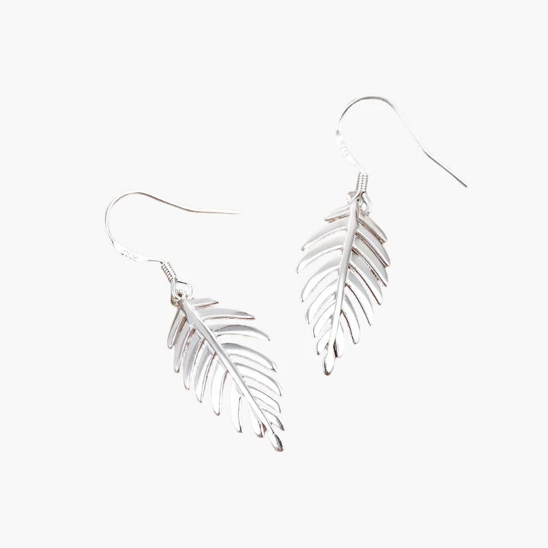 Tassel leaf 925 Sterling Silver Drop Earrings