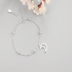 Moon Shaped 925 Sterling Silver Bracelet