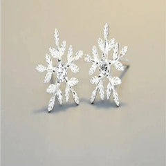 Snowflake 925 Sterling Silver Stud Earrings