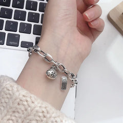 Old Dollar Money Bag 925 Sterling Silver Bracelet