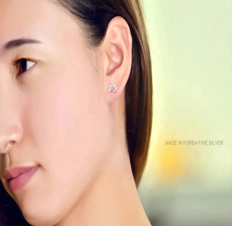 Love letter 925 Sterling Silver Stud Earrings
