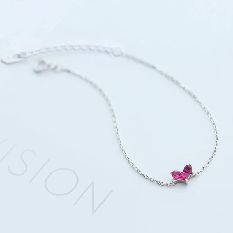 Red Heart 925 Sterling Silver Bracelet