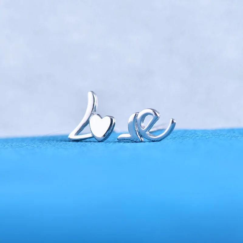 Love letter 925 Sterling Silver Stud Earrings