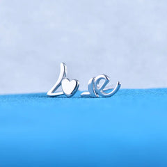 Love letter 925 Sterling Silver Stud Earrings