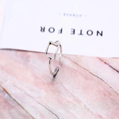 Square Shape 925 Sterling Silver Ring
