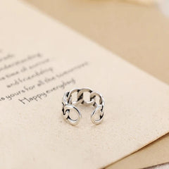 Celtic knot Adjustable Open 925 Sterling Silver Ring