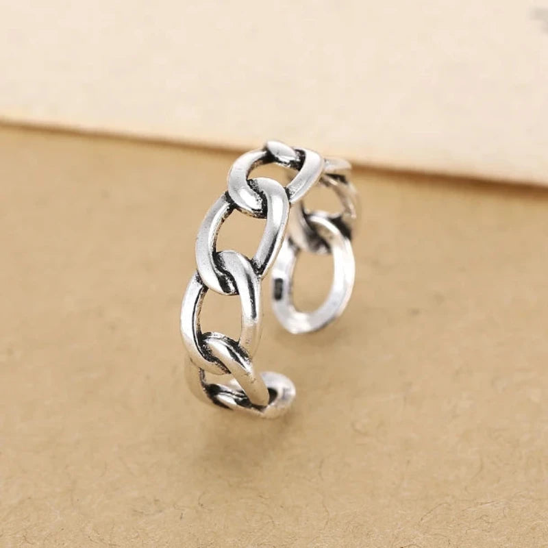 Celtic knot Adjustable Open 925 Sterling Silver Ring