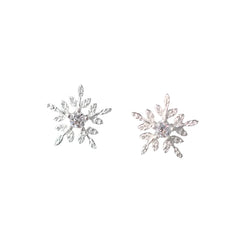 Snowflake 925 Sterling Silver Stud Earrings Default Title
