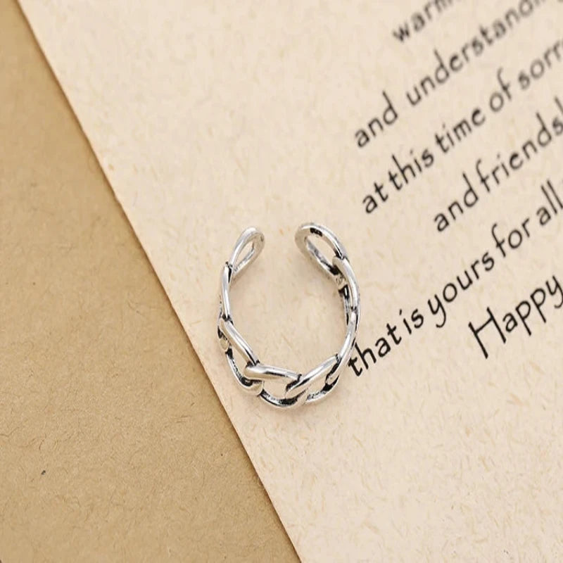 Celtic knot Adjustable Open 925 Sterling Silver Ring