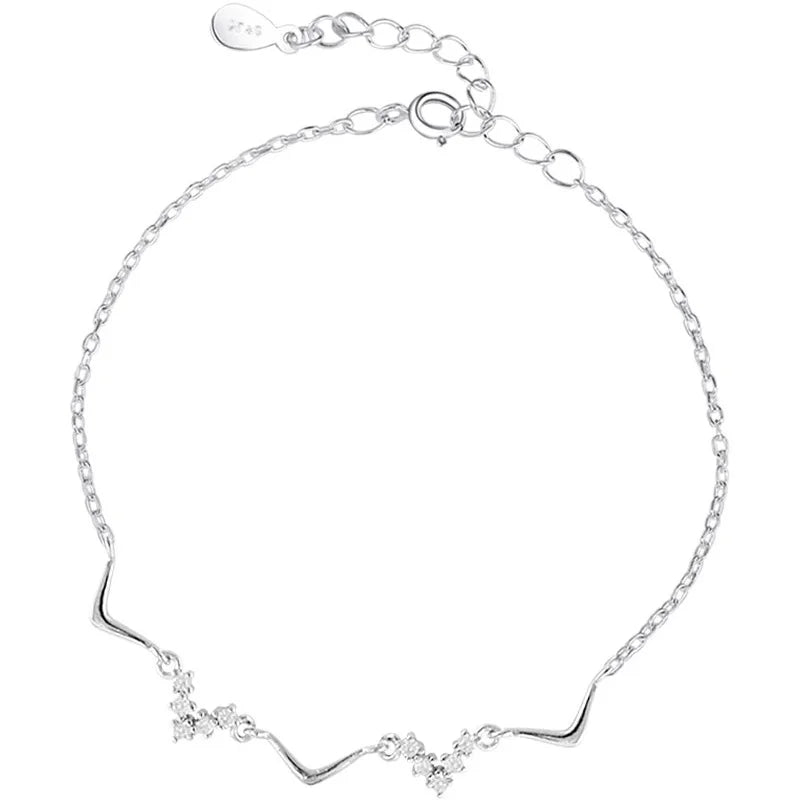 Geometric V Shape 925 Sterling Silver Bracelet