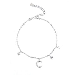 Moon Star 925 Sterling Silver Bracelet