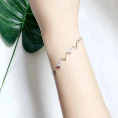 Geometric V Shape 925 Sterling Silver Bracelet