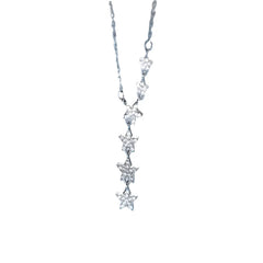 Star Tassel 925 Silver Sterling Necklace