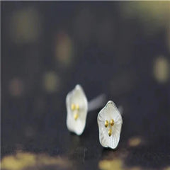 Lotus Flower 925 Sterling Silver Stud Earrings