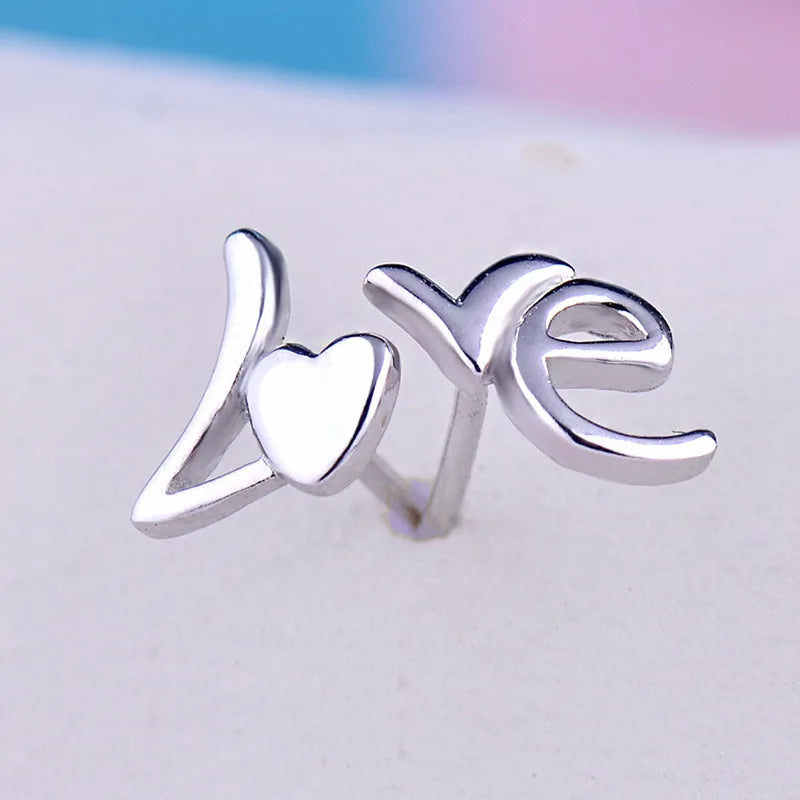 Love letter 925 Sterling Silver Stud Earrings