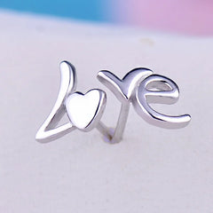 Love letter 925 Sterling Silver Stud Earrings