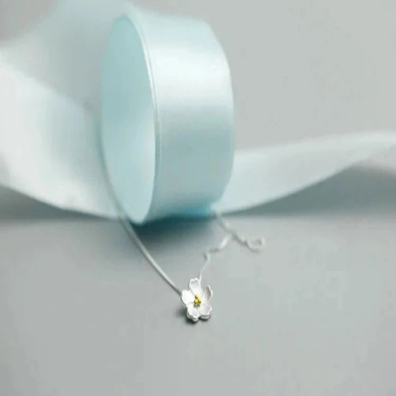 Cherry blossom 925 Sterling Silver Necklace & Pendant