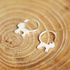 Cat Cuff Without Piercing 925 Sterling Silver Clip Earrings