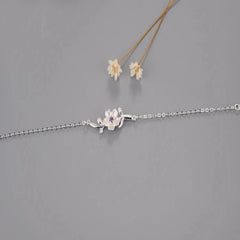 Flower Tree Branches 925 Sterling Silver Bracelet