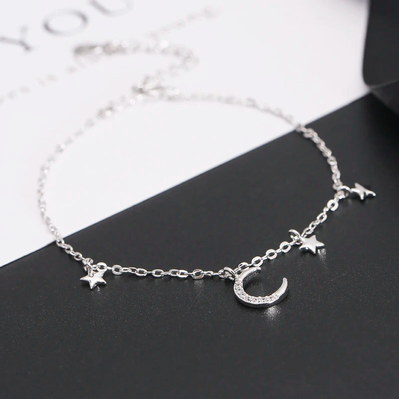 Moon Star 925 Sterling Silver Bracelet