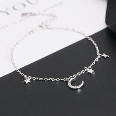 Moon Star 925 Sterling Silver Bracelet