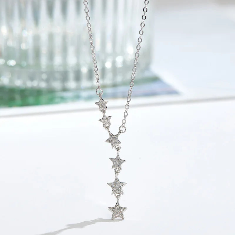 Star Zircon 925 Sterling Silver Necklace Default Title