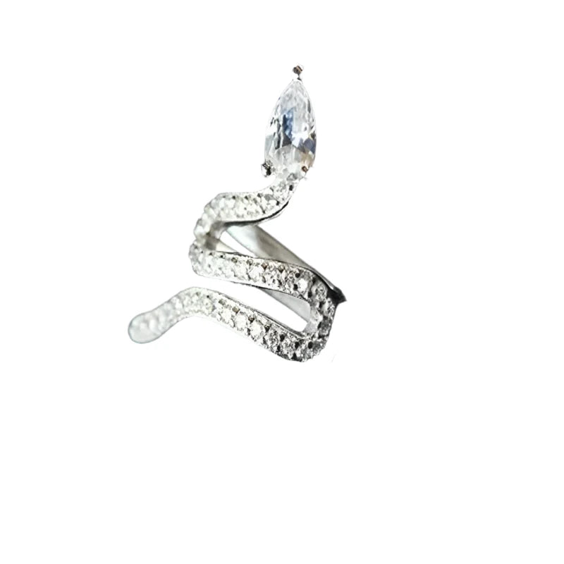 Snake Cuff 925 Sterling Silver Clip Earrings