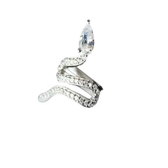Snake Cuff 925 Sterling Silver Clip Earrings