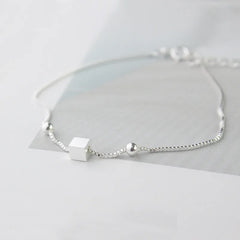 Square Style 925 Sterling Silver Bracelet Default Title