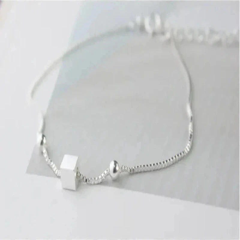 Square Style 925 Sterling Silver Bracelet