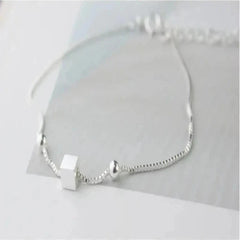 Square Style 925 Sterling Silver Bracelet