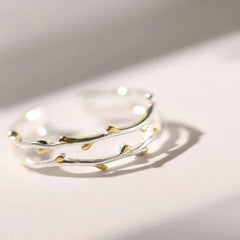 Branch Adjustable Open 925 Sterling Silver Ring