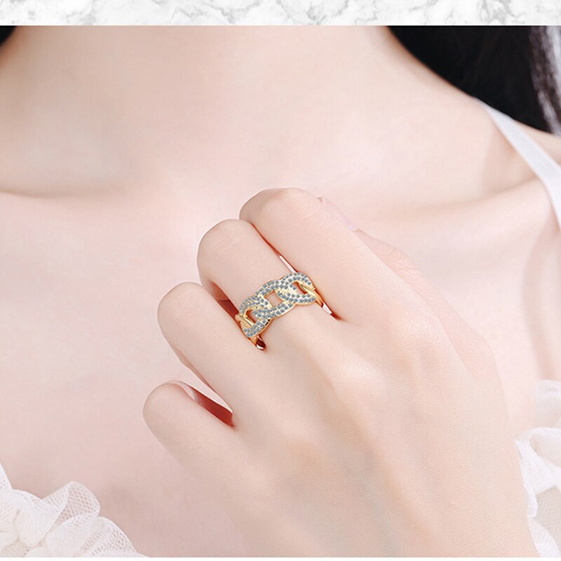 AAA quality cubic zirconia with 14 K GOLD: . CZ engagement/anniversary ring. Surface Width: 10 mm, Round Shape, TRENDY Style, Pave Setting, Metals Type: Copper.