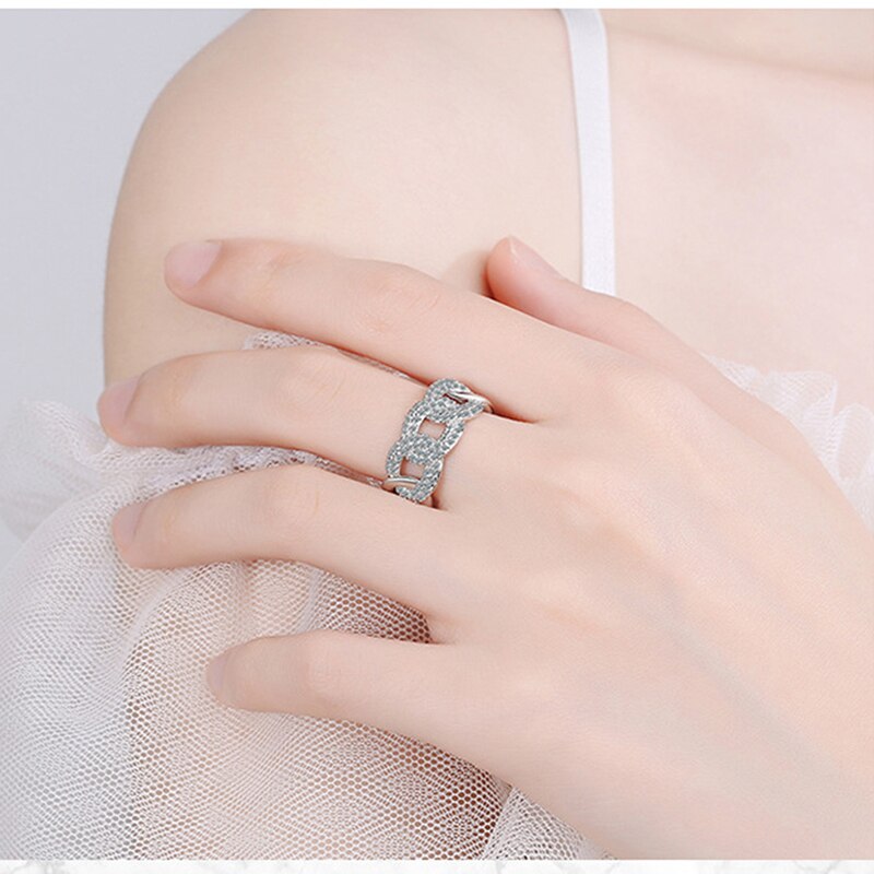 AAA quality cubic zirconia with silver stamp: . CZ engagement/anniversary ring. Surface Width: 10 mm, Round Shape, TRENDY Style, Pave Setting, Metals Type: Copper.