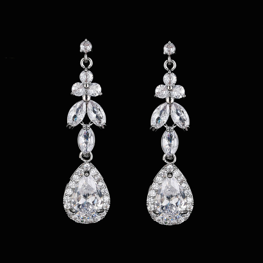 Crystal Teardrop Dangle Earrings, Jewllery for Brides, Bridesmaids, Prom and Wedding Parties