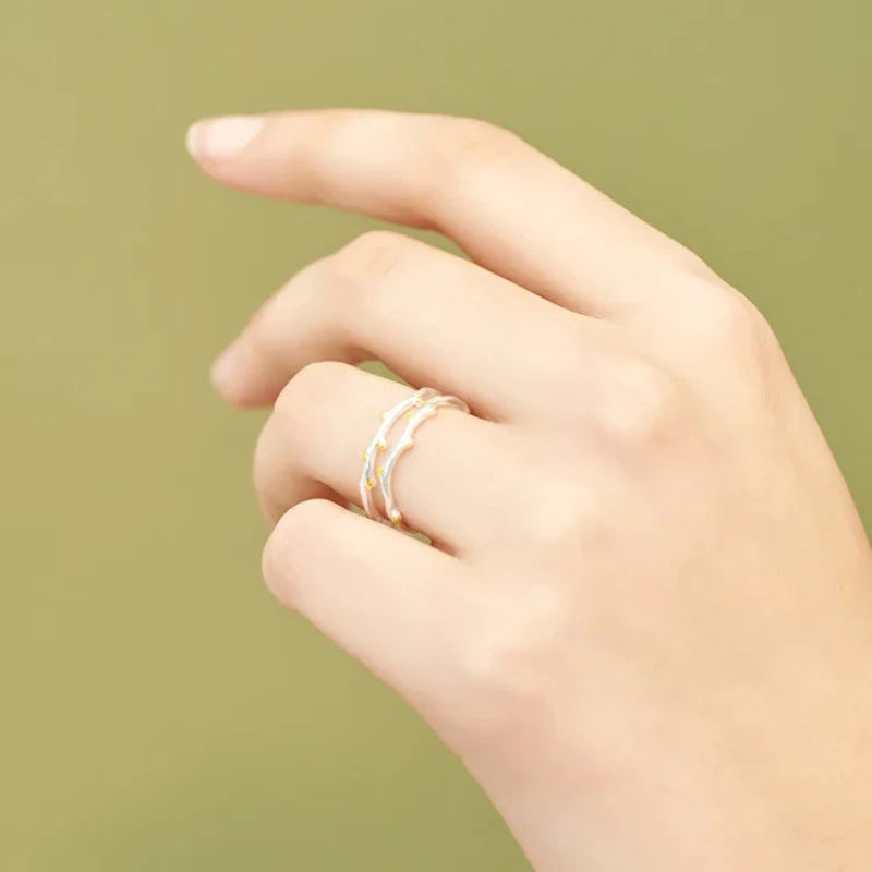 Branch Adjustable Open 925 Sterling Silver Ring